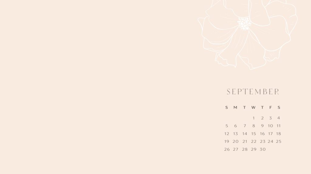 Blush Minimalist Calendar