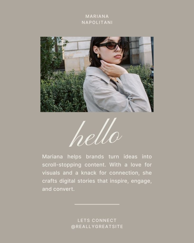 Create your personal intro with this neutral minimalist beige Canva template—elegant and modern.