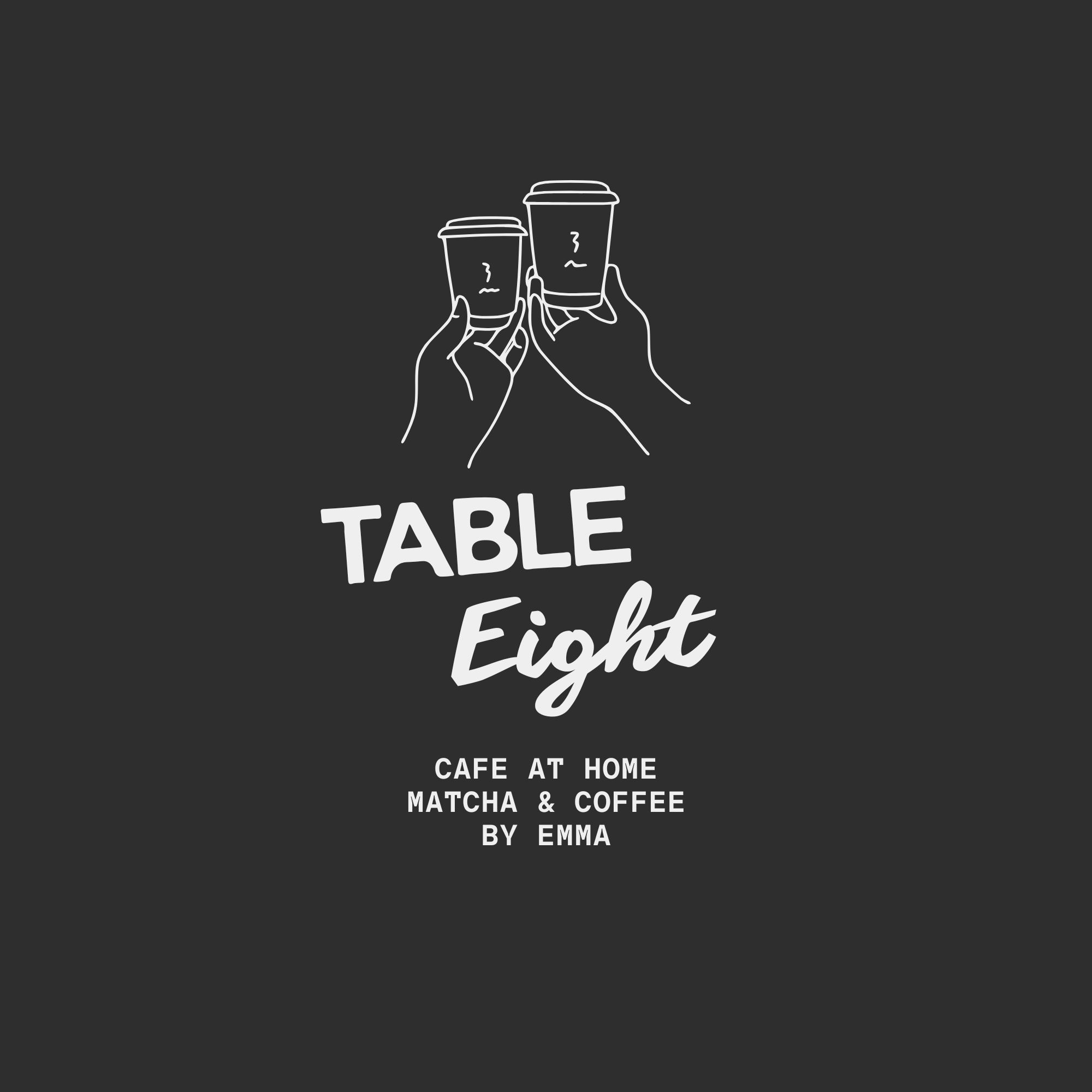 Black Modern Illustrated Cafe Logo
