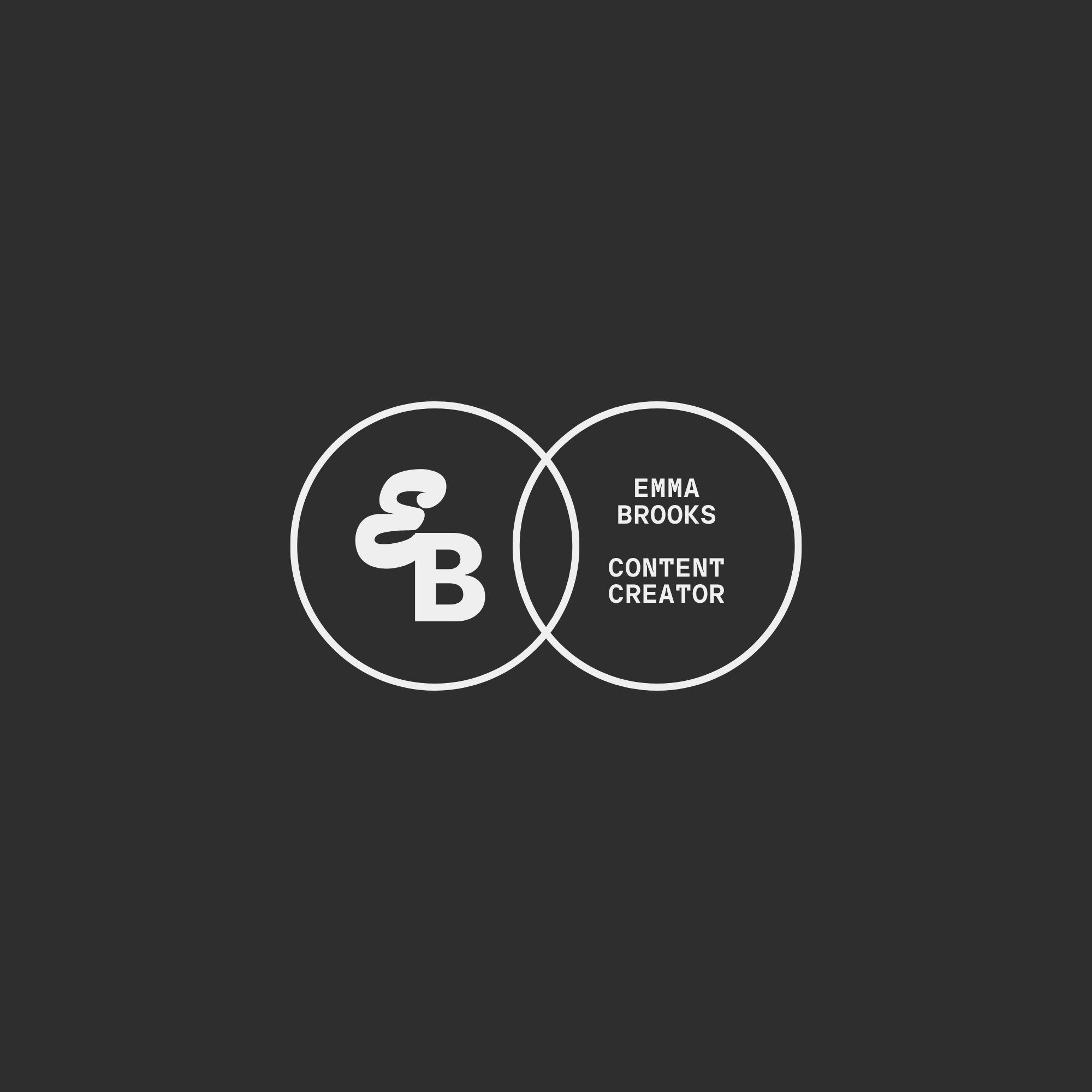 Black Minimalist Modern Content Creator Logo