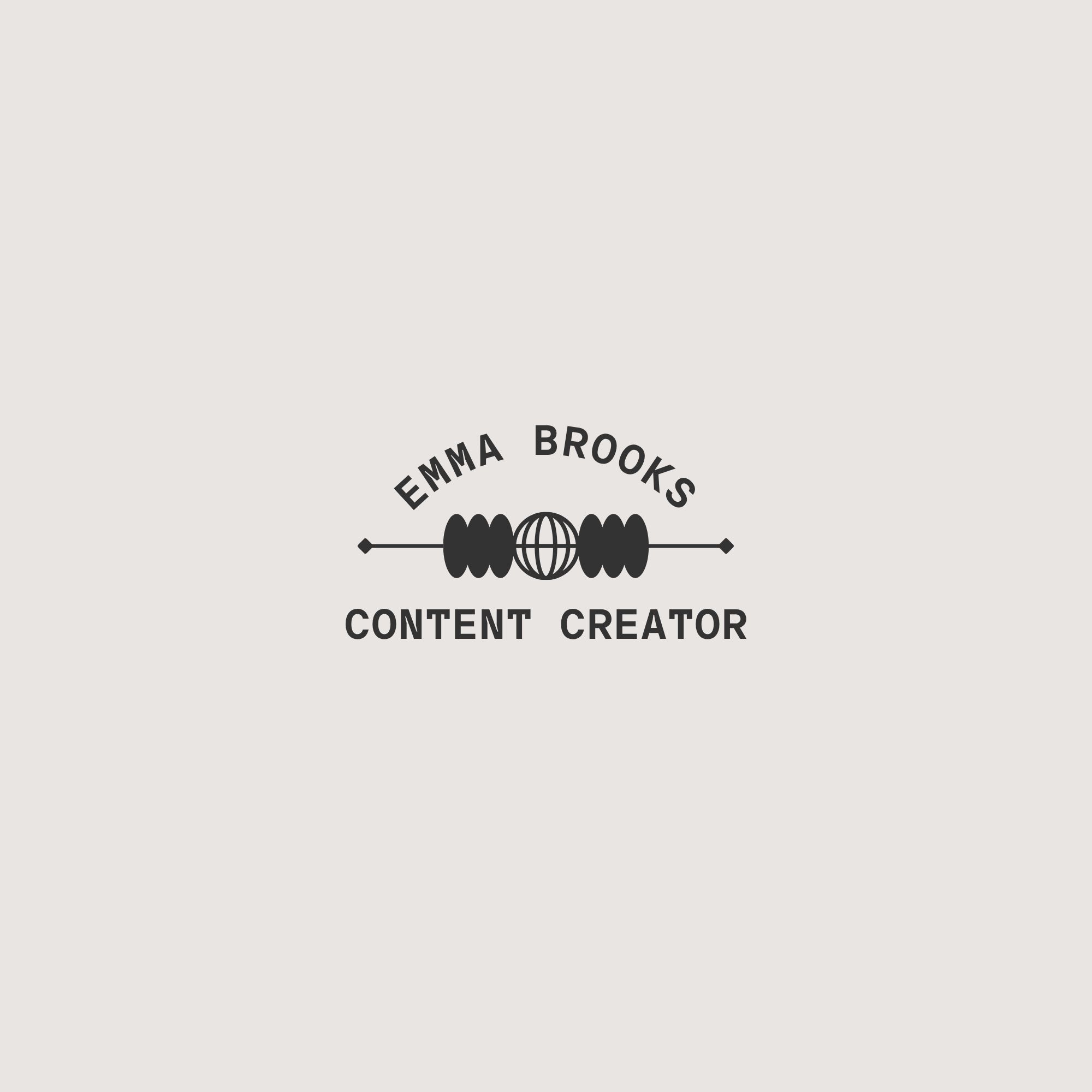 Black Minimalist Content Creator Logo