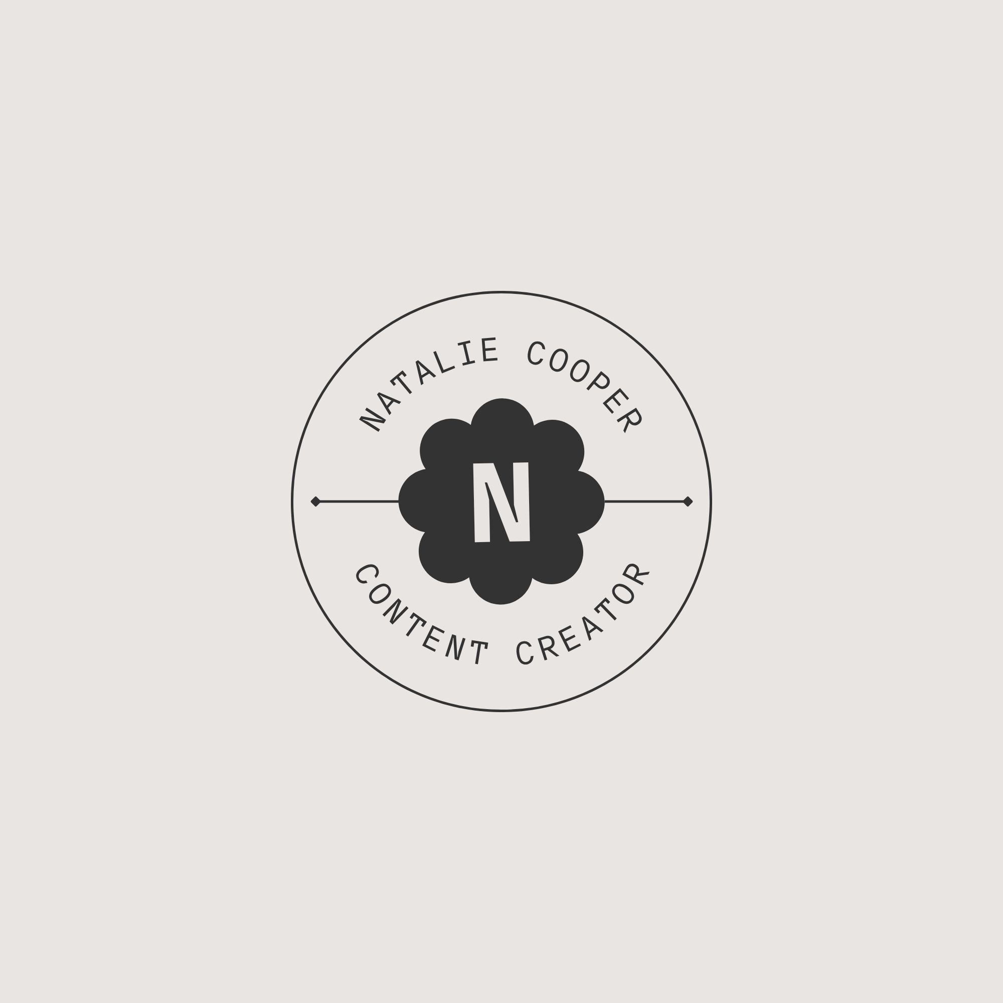 Black Minimalist Content Creator Logo