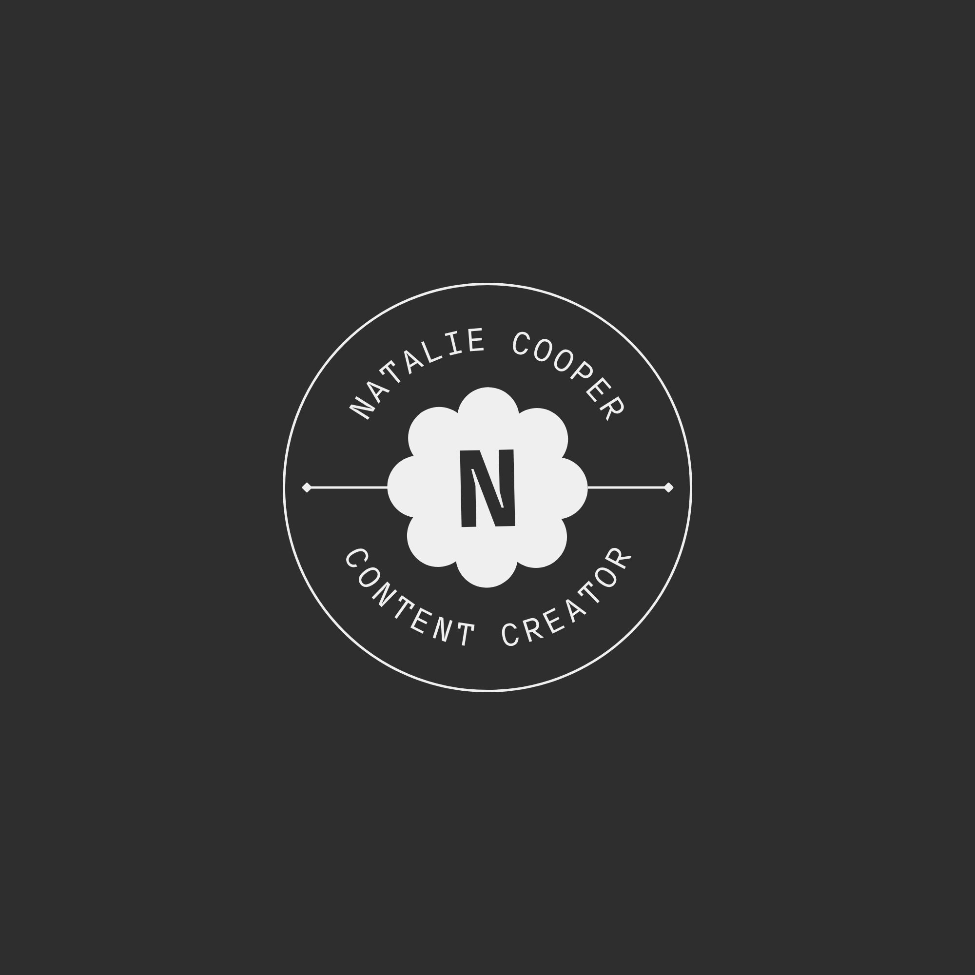 Black Minimalist Content Creator Logo