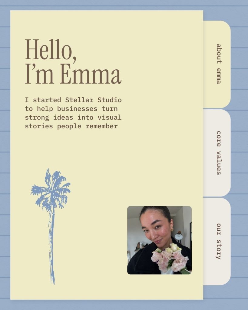 Blue Minimalist Meet the Founder Carousel Instagram Post
