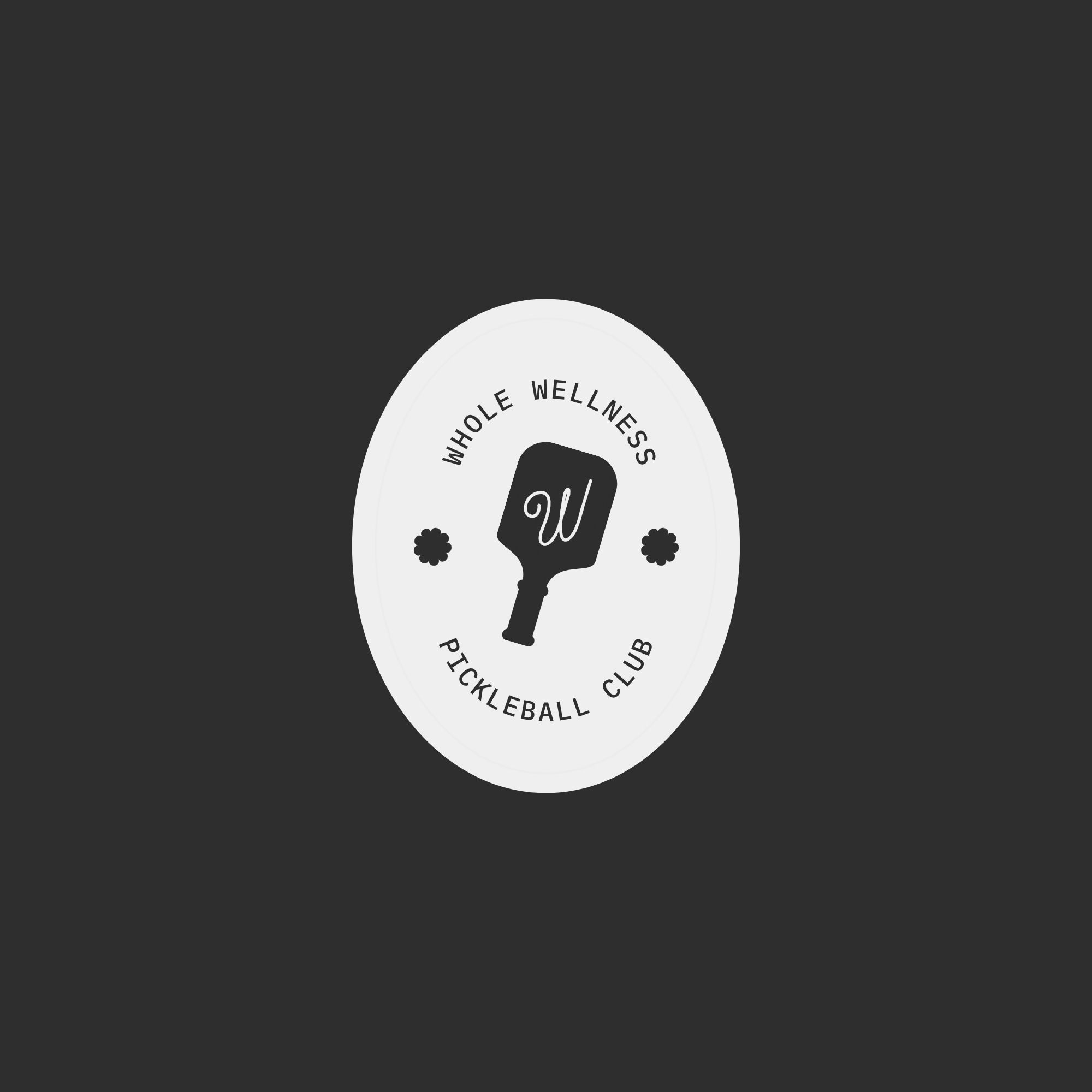Cream and Green Classic Sporty Pickleball Club Logo
