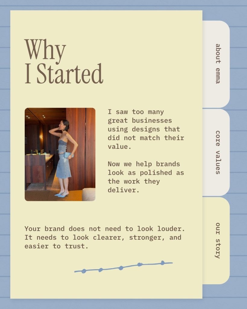 Blue Minimalist Meet the Founder Carousel Instagram Post
