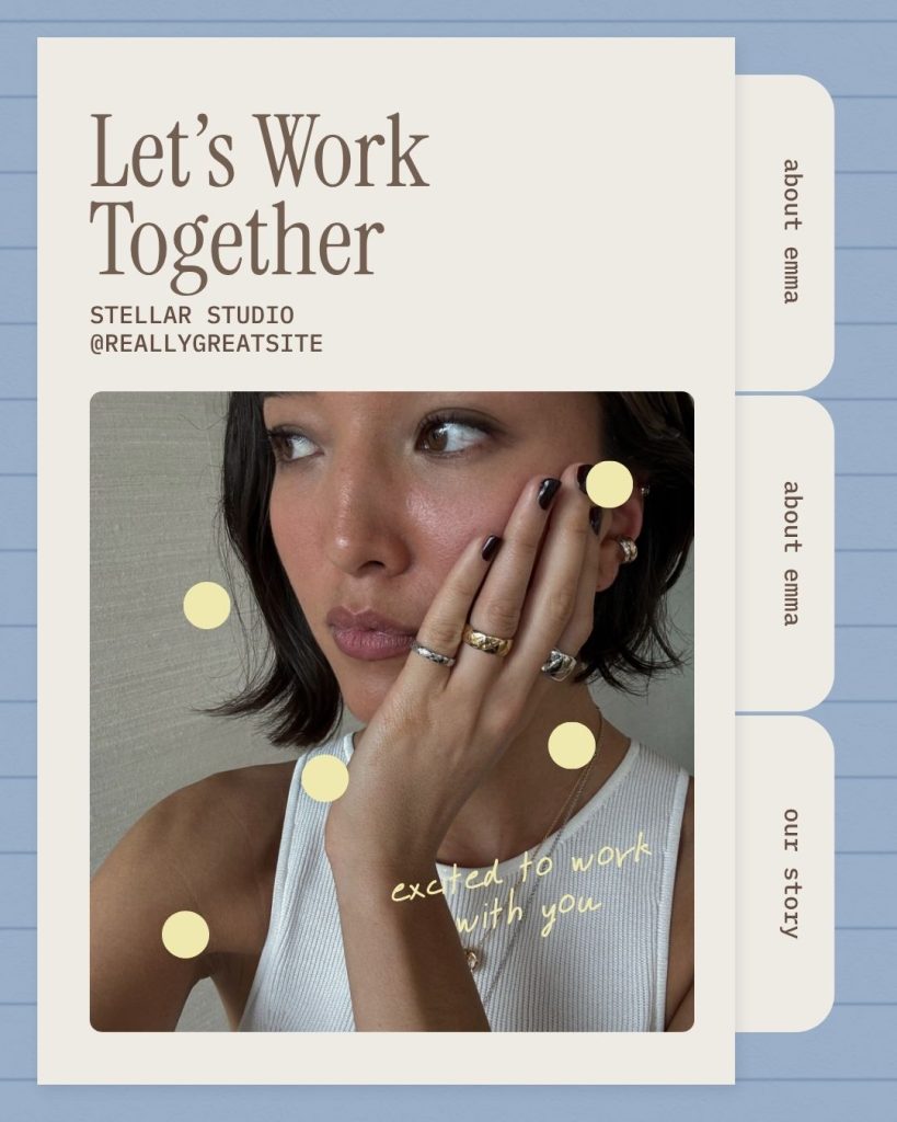 Blue Minimalist Meet the Founder Carousel Instagram Post
