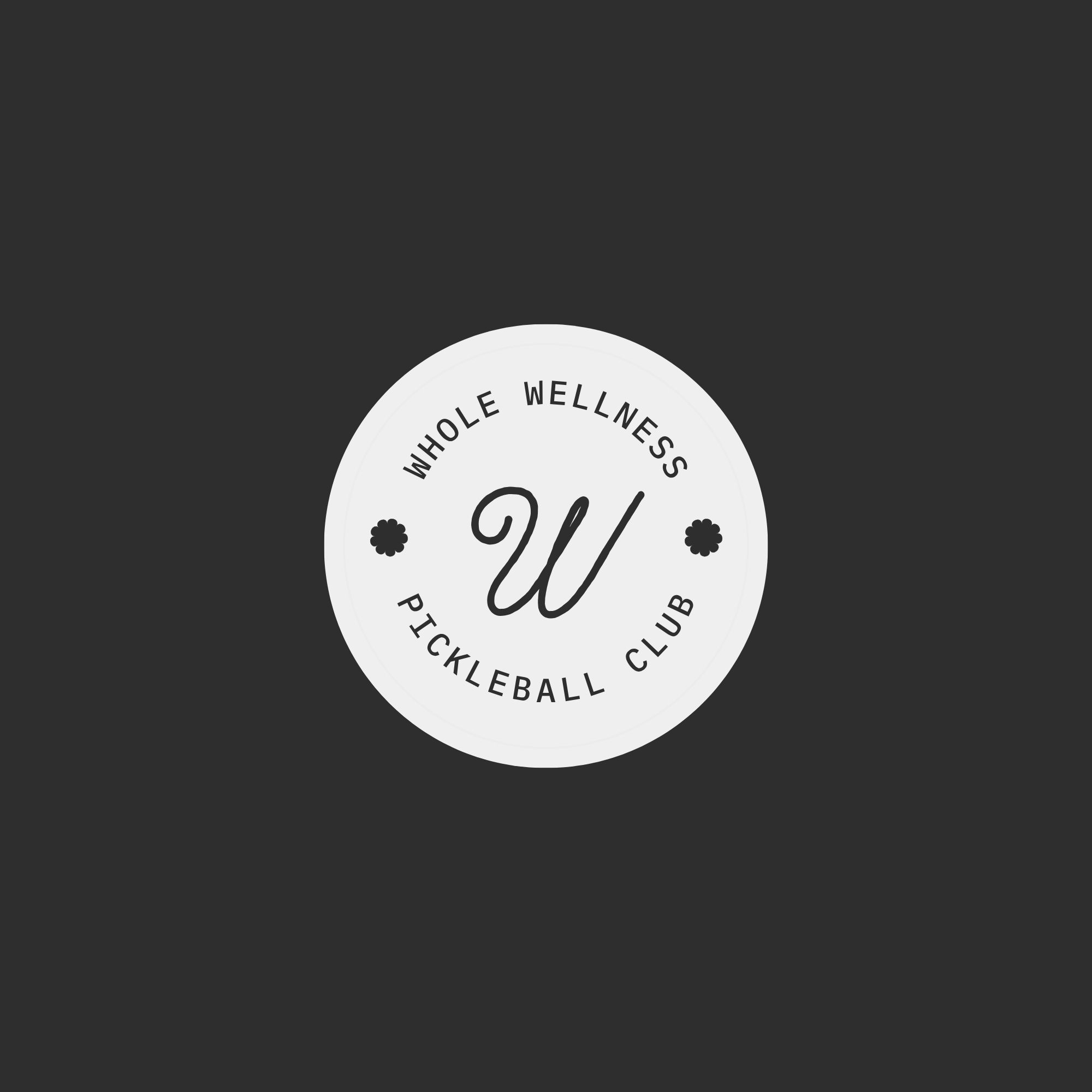 Cream and Green Classic Elegant Pickleball Club Logo