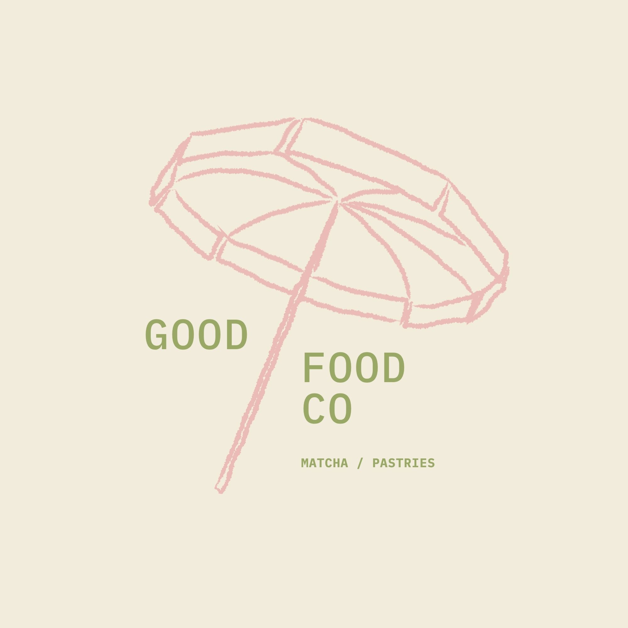 Pink Green Illustrated Food Logo