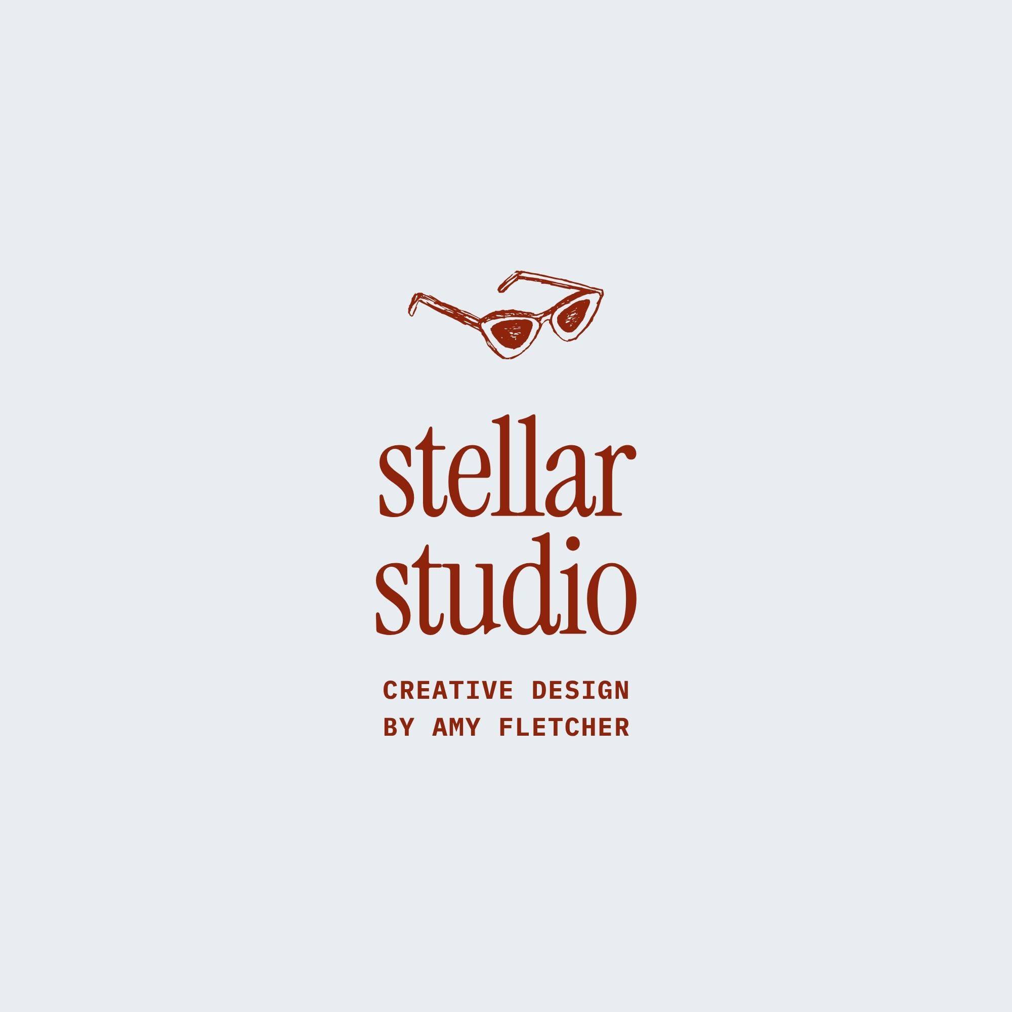 Neutral Red Modern Aesthetic Creative Studio Logo