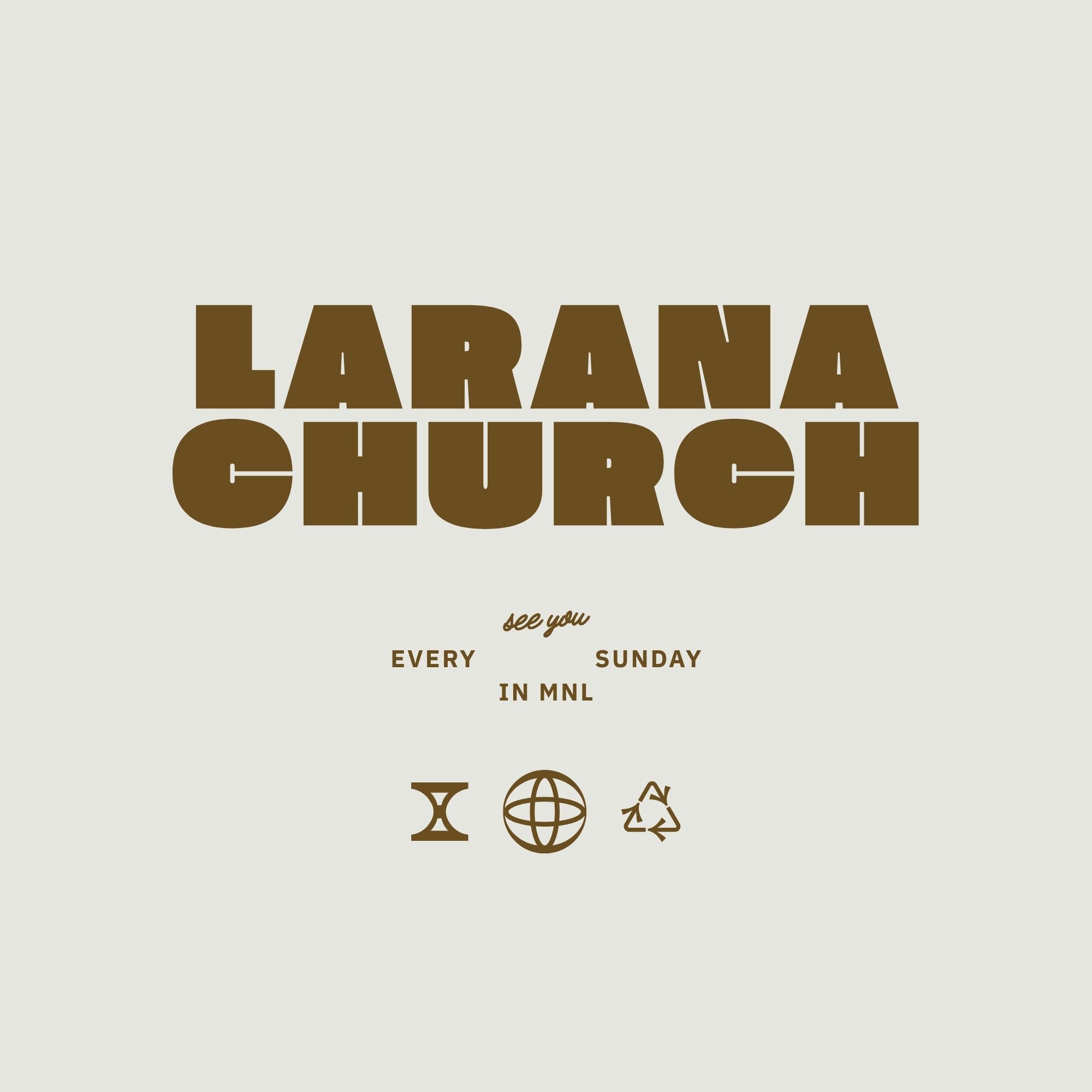 Brown Bold Minimalist Church Ministry Logo