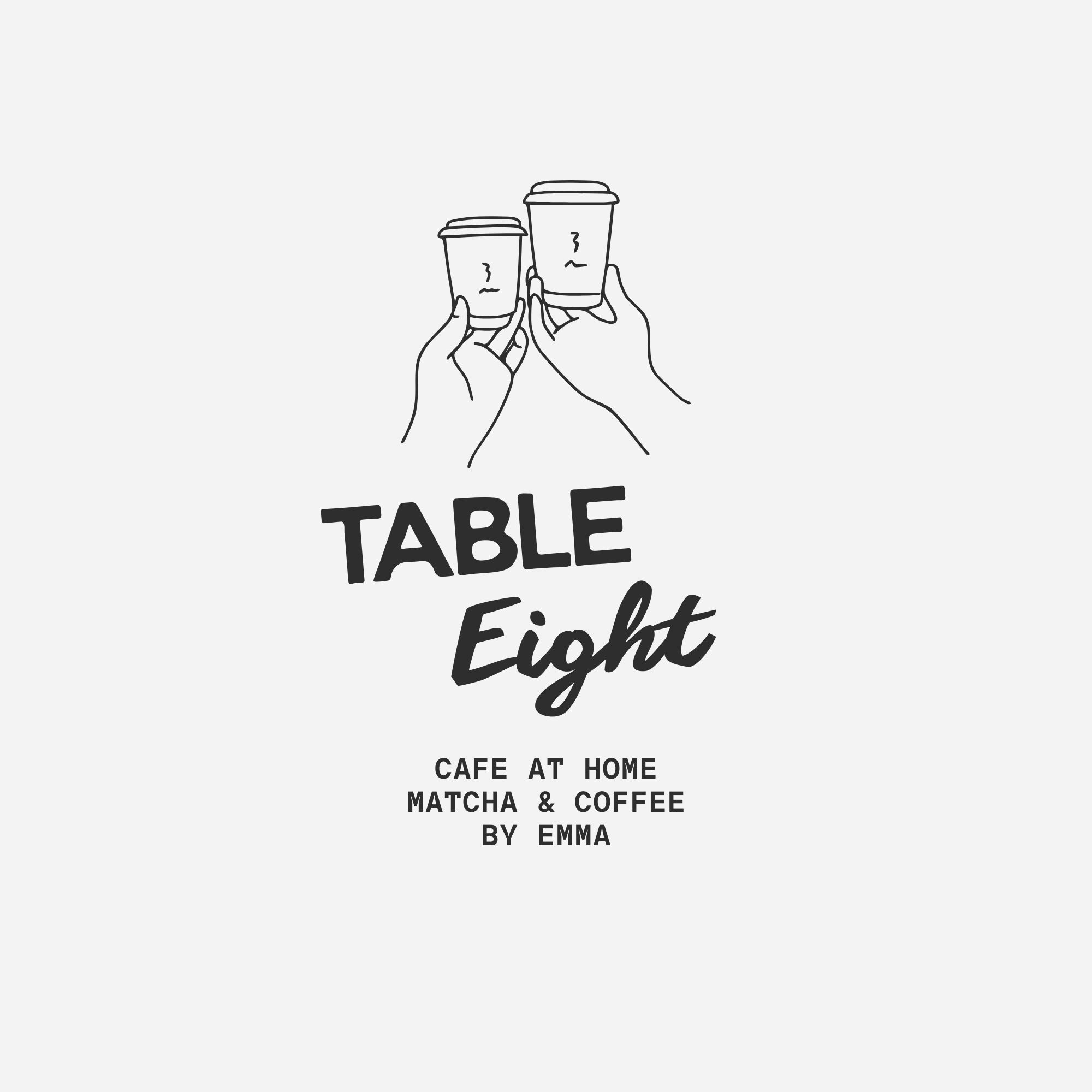 Black Modern Illustrated Cafe Logo