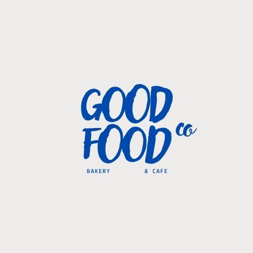 Blue Bold Typography Bakery Logo