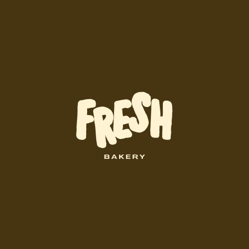 Brown Bold Typography Bakery Logo