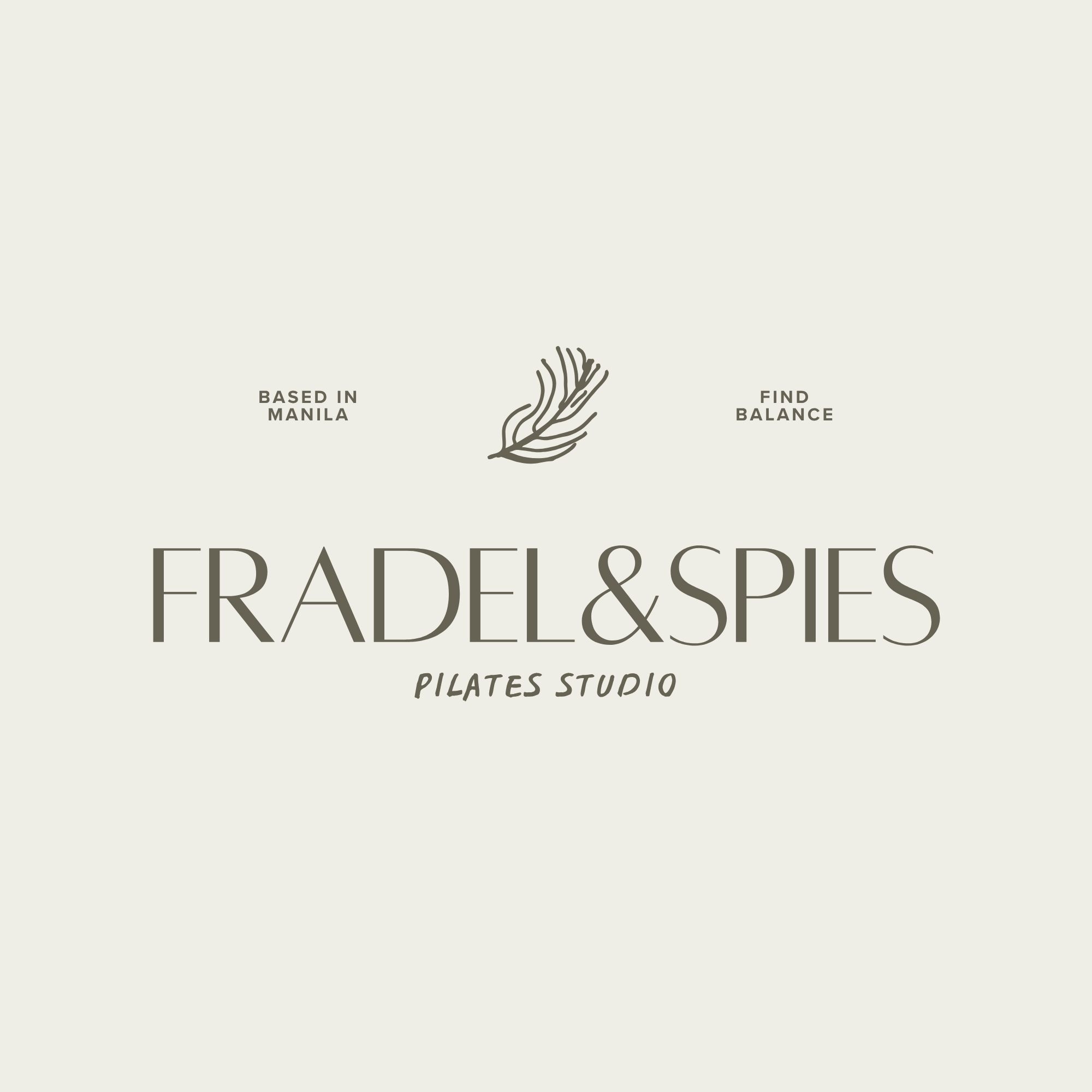 Beige Elegant Pilates Studio Logo