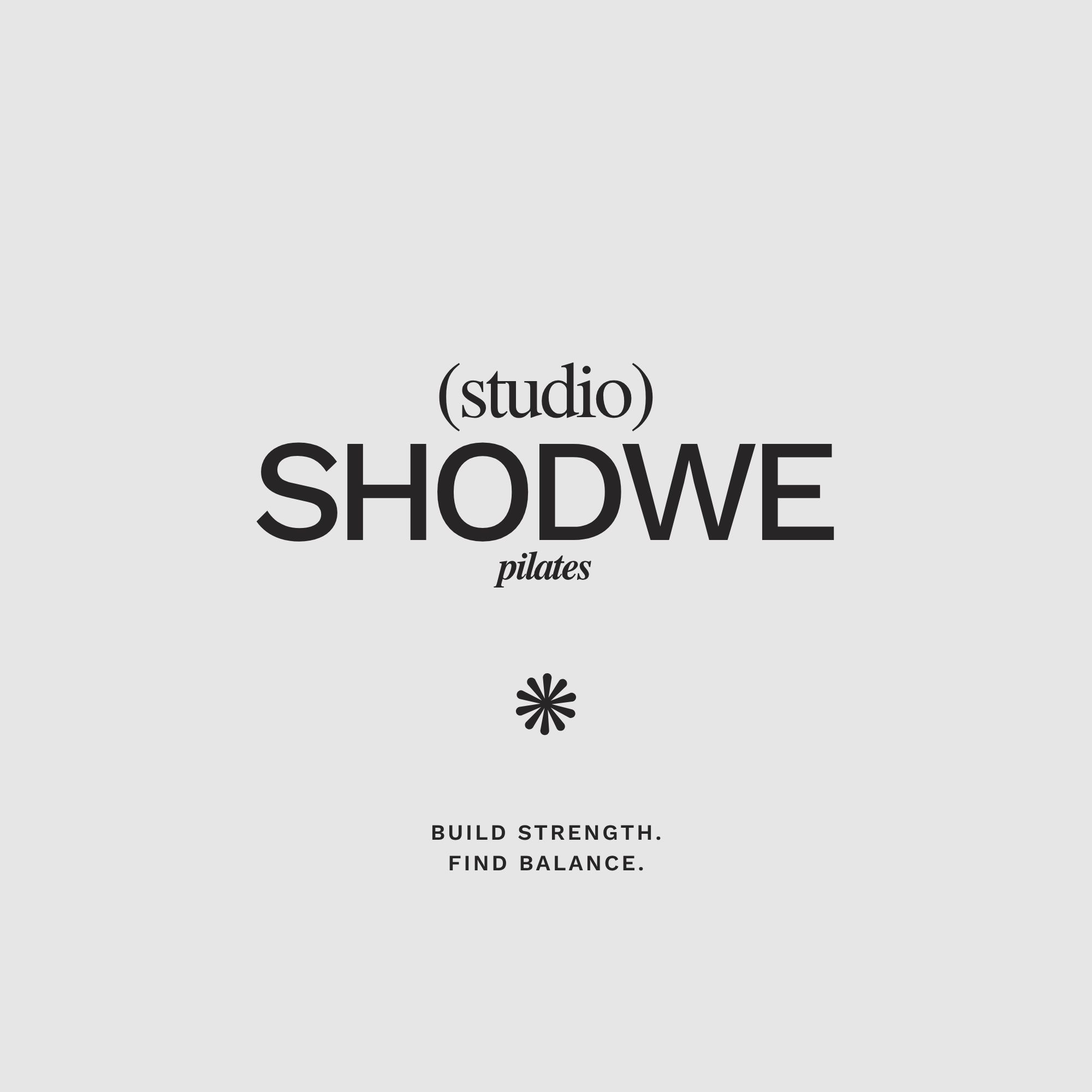 Black Minimalist Pilates Studio Logo