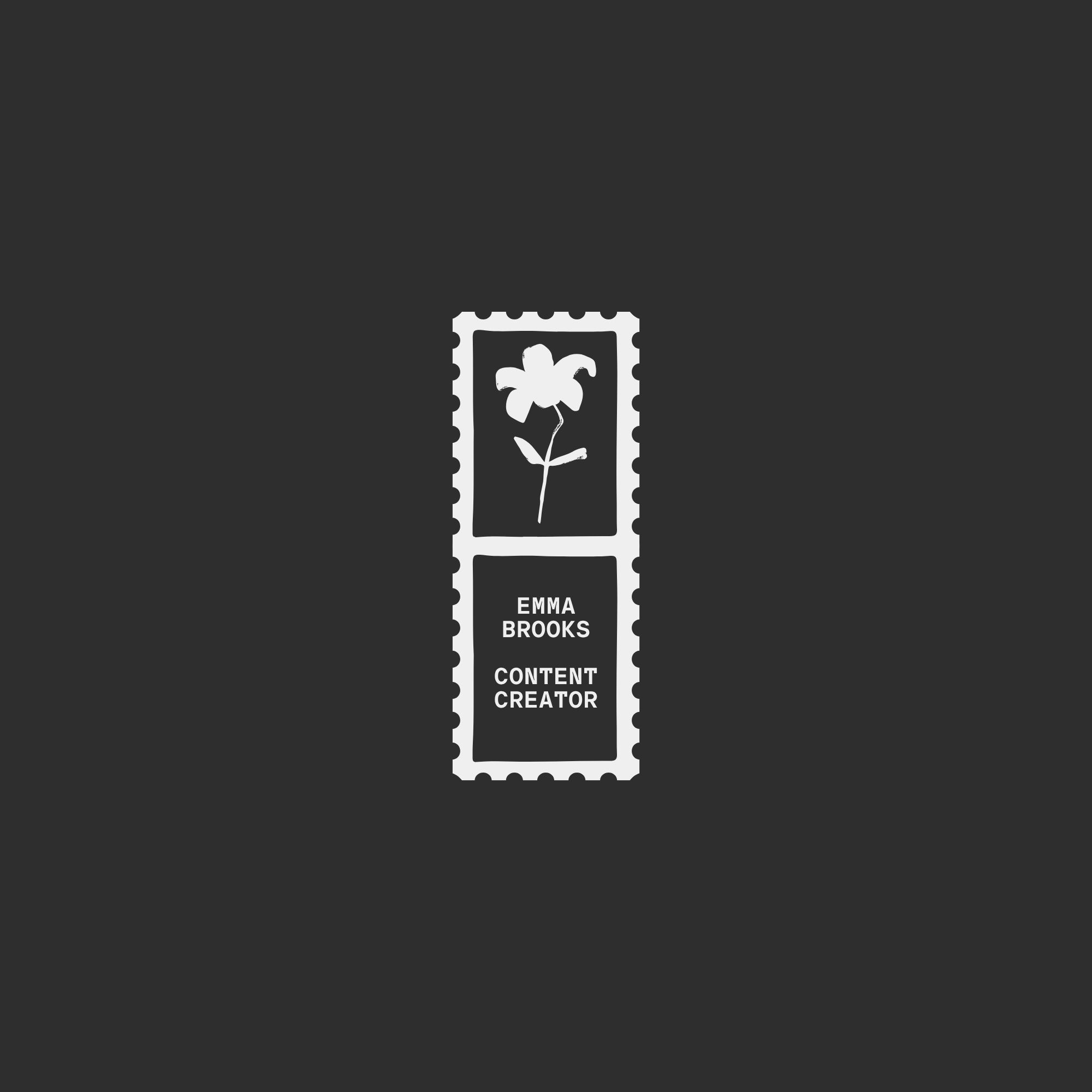 Red Minimalist Content Creator Logo