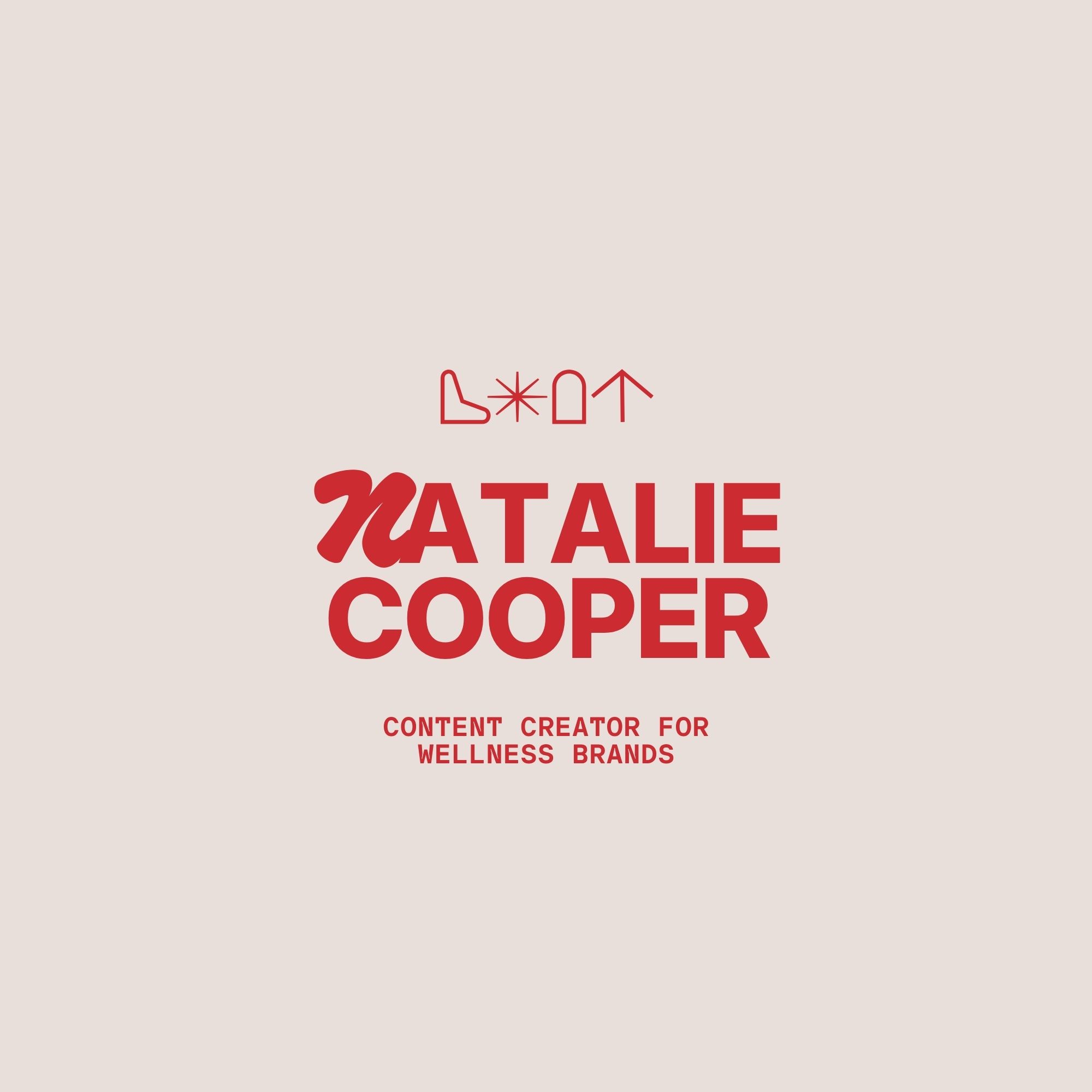 Red Bold Minimalist Content Creator Logo