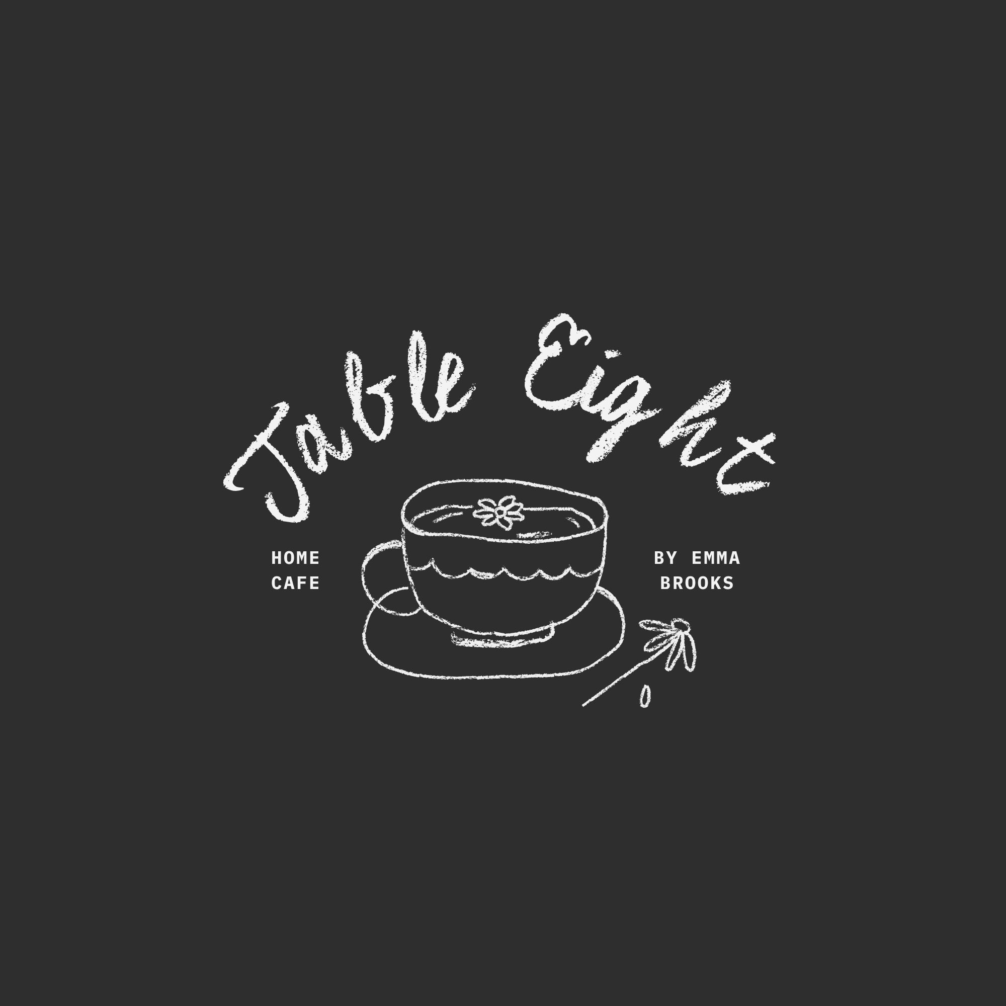 Neutral Black Modern Illustrated Cafe Logo