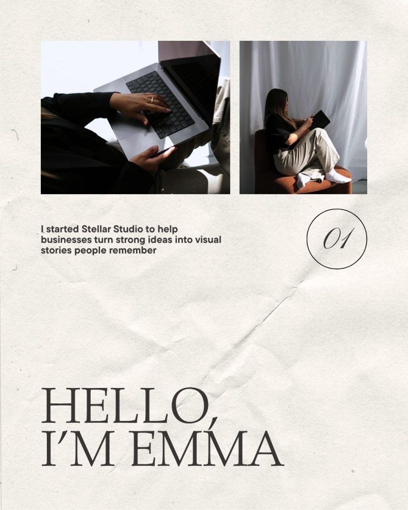 Free Beige and White Minimalist Founder Introduction Instagram Post